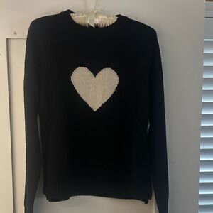 NWT ZADIG ET VOLTAIRE black cashmere  Heart Sweater M